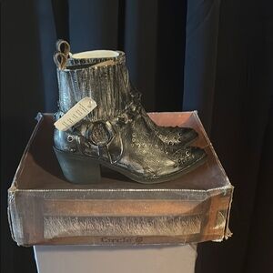 Circle G Black Ankle Boots with Studded Details